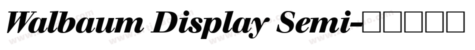 Walbaum Display Semi字体转换